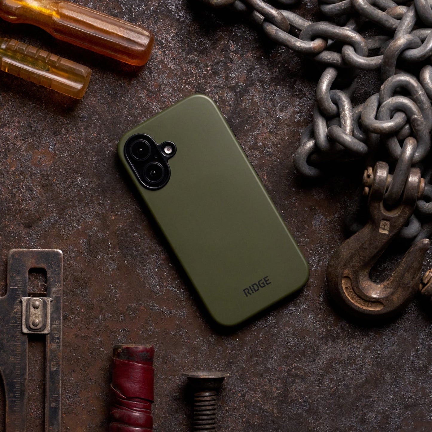 Ridge Phone Case - Matte Olive - iPhone 16